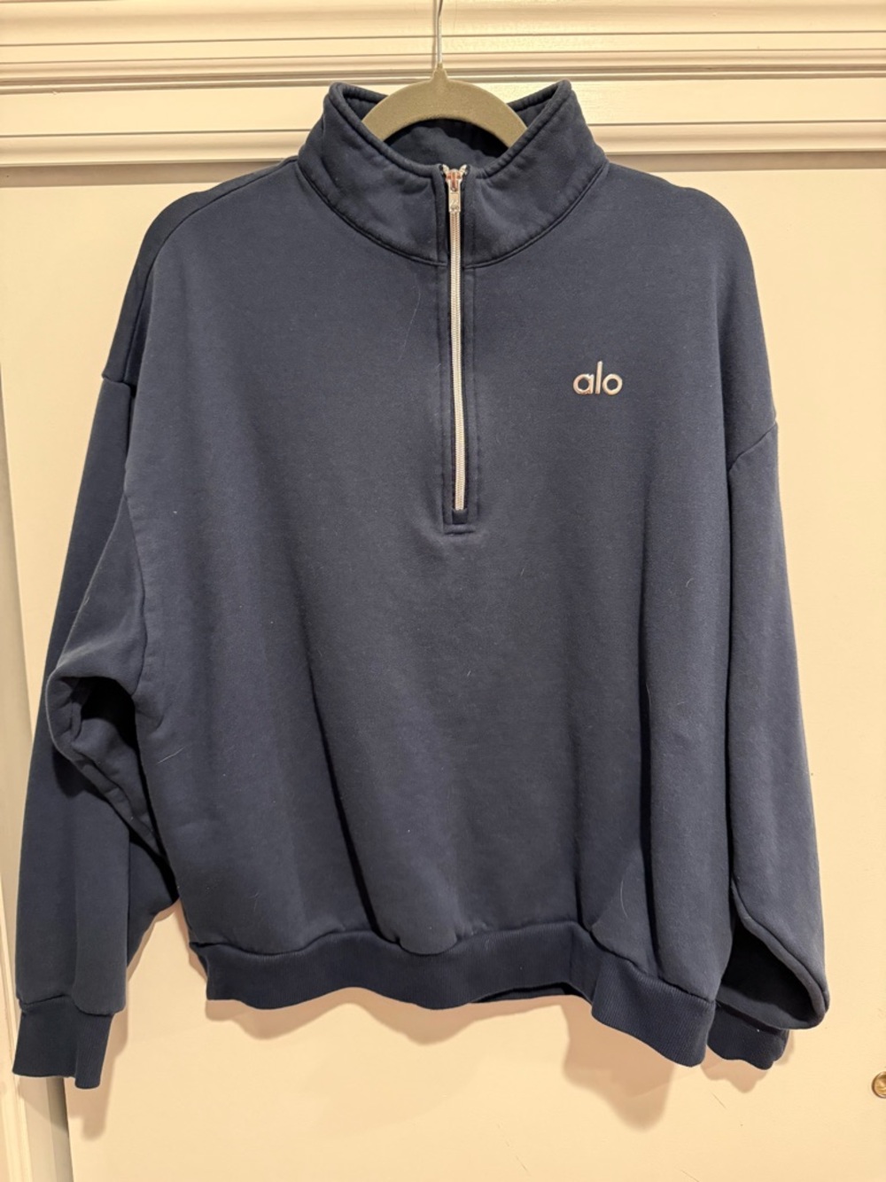 Alo Accolade Quarter Zip Navy Size Medium M Unisex Women’s Sweatshirt UGC